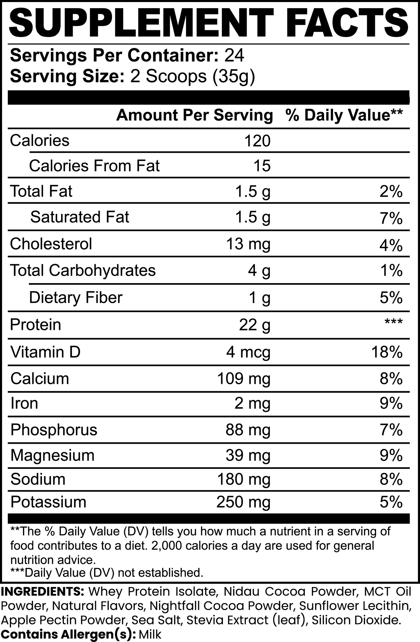 PROTEIN - Advanced 100% Whey Protein Isolate (Chocolate)