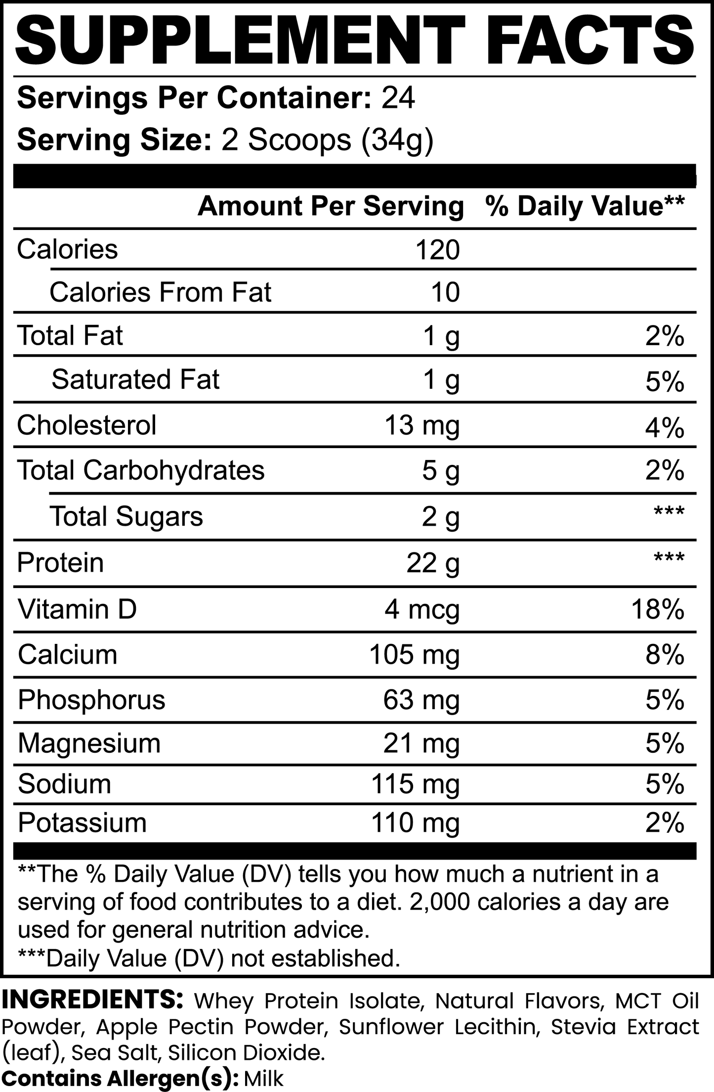 PROTEIN - Advanced 100% Whey Protein Isolate (Vanilla)