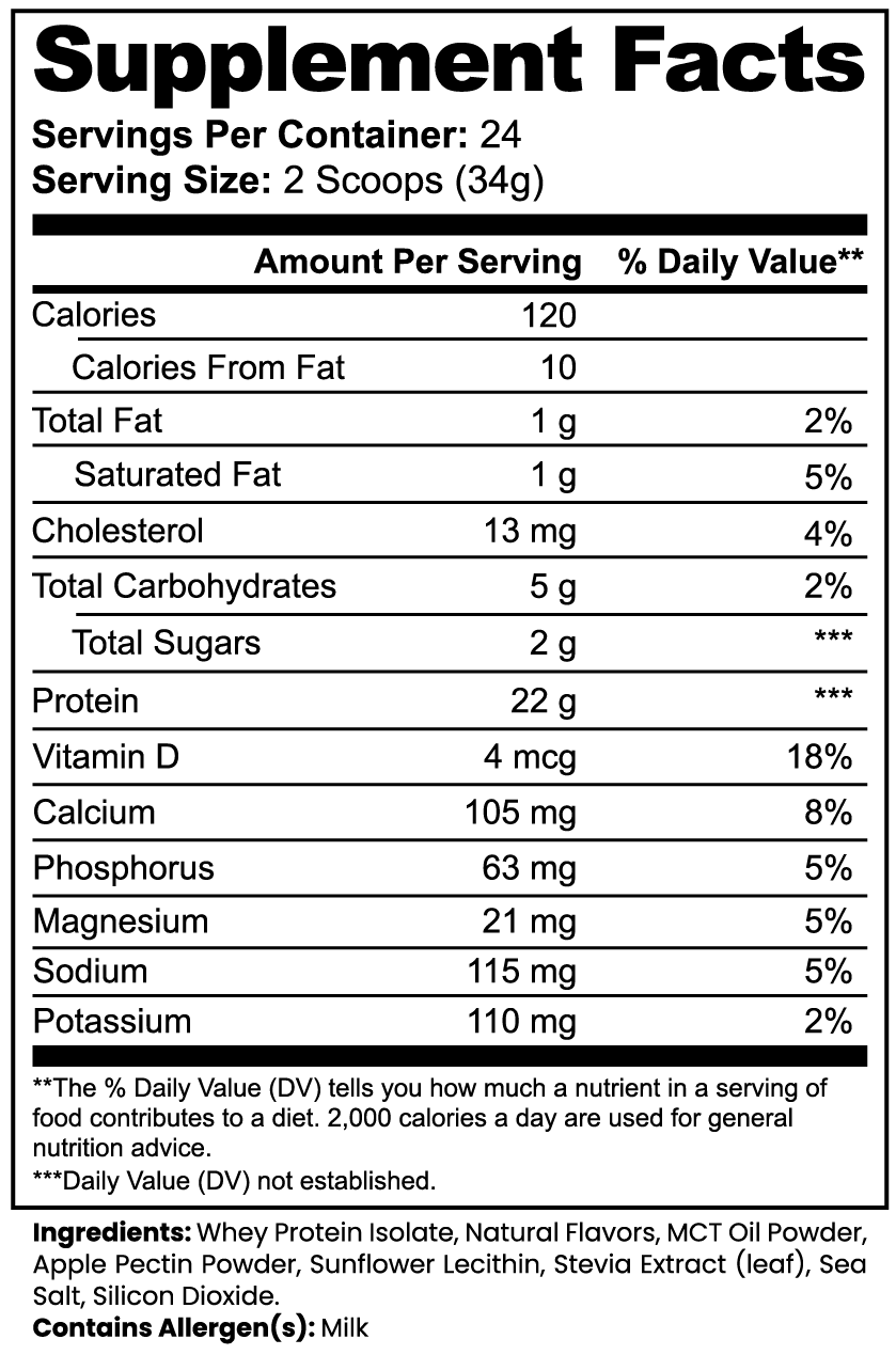 PROTEIN - Advanced 100% Whey Protein Isolate (Vanilla)